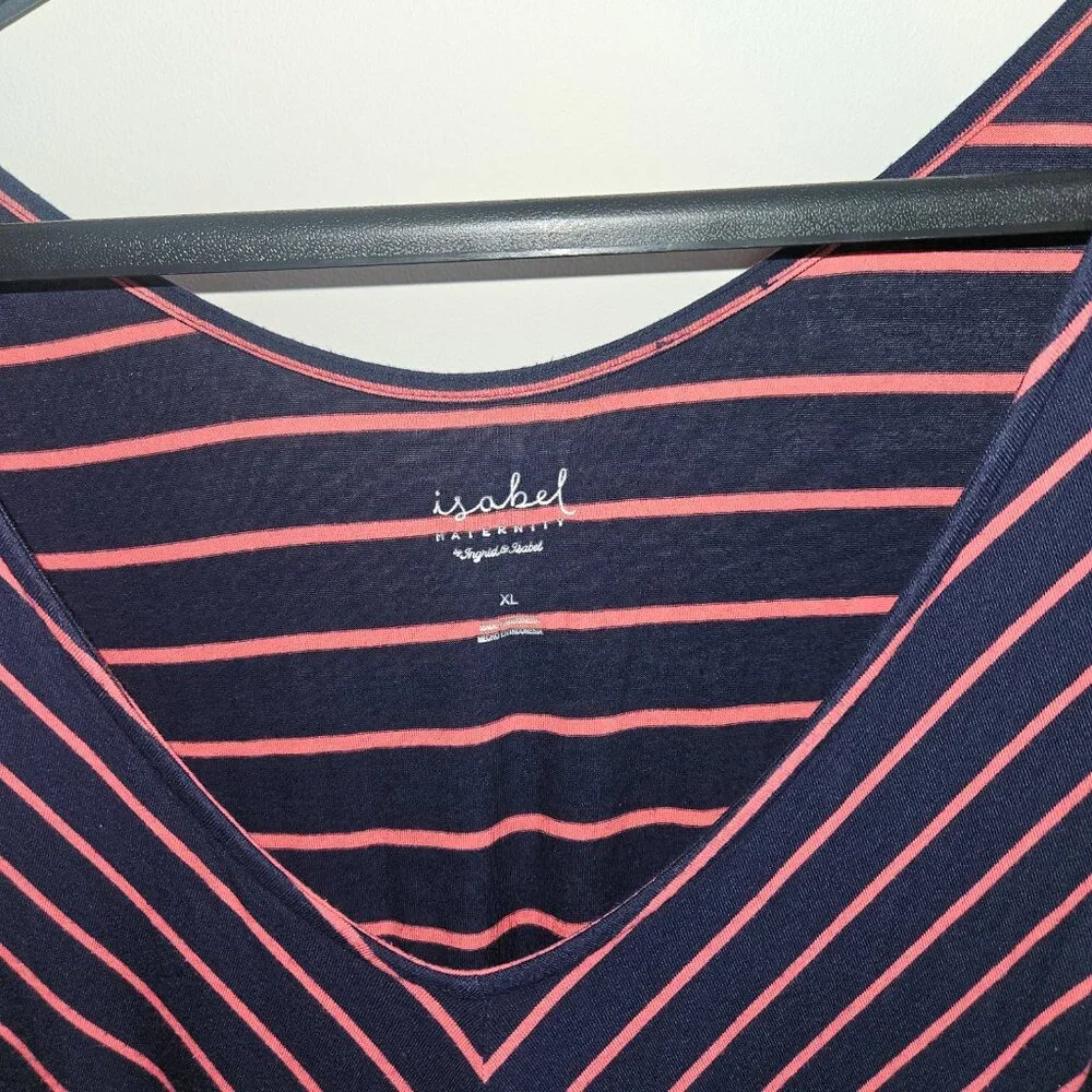 Isabel Maternity Striped Dress L-XL - Picture 3 of 4